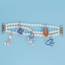 Load image into Gallery viewer, ZPB Sorority White Pearl Watch Band for Women
