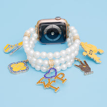 Load image into Gallery viewer, SGRHO Sorority White Pearl Watch Band for Women
