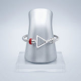 DST Delta Silver Twisted Cable Bangle Bracelet