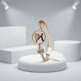 SGRho Gold Cable Crest Bangle