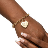 AKA Gold 1908 Legacy Heart Lock Chain Bracelet