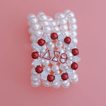 Cargar imagen en el visor de la galería, DST Bracelet White Pearl Delta 5 Strand for Women

