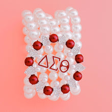Cargar imagen en el visor de la galería, DST Bracelet White Pearl Delta 5 Strand for Women
