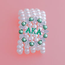 Cargar imagen en el visor de la galería, AKA Bracelet White Pearl AKA 5 Strand
