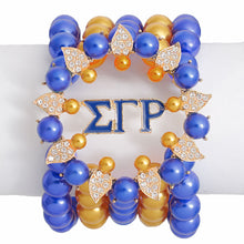 Cargar imagen en el visor de la galería, Bracelet Blue Gold Pearl Sigma 5 Strand for Women
