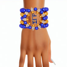 Cargar imagen en el visor de la galería, Bracelet Blue Gold Pearl Sigma 5 Strand for Women
