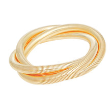 Cargar imagen en el visor de la galería, Jump Coil Bracelet Twisted Gold Metal for Women
