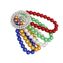 Cargar imagen en el visor de la galería, OES Sorority Round Multi Pearl Bracelet for Women
