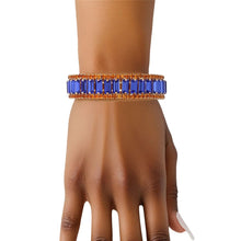 Cargar imagen en el visor de la galería, SGRHO Sorority Blue Baguette Bling Tennis Bracelet
