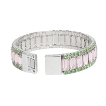Cargar imagen en el visor de la galería, AKA Sorority Pink Baguette Bling Tennis Bracelet
