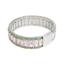 Cargar imagen en el visor de la galería, AKA Sorority Pink Baguette Bling Tennis Bracelet
