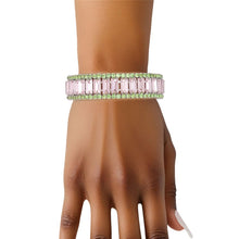 Cargar imagen en el visor de la galería, AKA Sorority Pink Baguette Bling Tennis Bracelet

