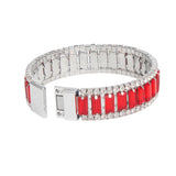 DST Sorority Red Baguette Bling Tennis Bracelet