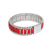 Cargar imagen en el visor de la galería, DST Sorority Red Baguette Bling Tennis Bracelet
