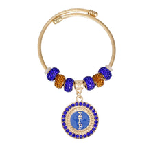 Load image into Gallery viewer, SGRHO Greek Merch Bead and Charm Cable Bracelet
