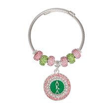 Load image into Gallery viewer, AKA Greek Merch Bead and Charm Cable Bracelet
