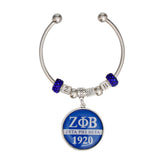 ZPB Greek Merch Heritage Charm Bangle Bracelet