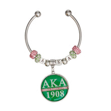 Load image into Gallery viewer, AKA Greek Merch Heritage Charm Bangle Bracelet
