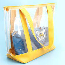 Cargar imagen en el visor de la galería, Tote Yellow Clear SGRHO Sorority Bag for Women
