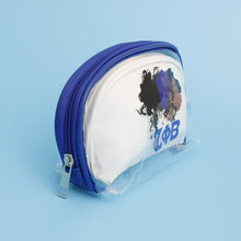 Load image into Gallery viewer, ZPB Sorority Woman Blue White Cosmetic Pouch Set
