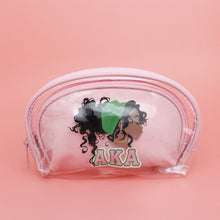 Cargar imagen en el visor de la galería, AKA Sorority Pink Cosmetic Pouch Set
