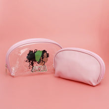 Cargar imagen en el visor de la galería, AKA Sorority Pink Cosmetic Pouch Set
