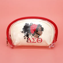 Load image into Gallery viewer, DST Sorority Red and Cream Cosmetic Pouch Set
