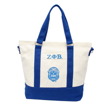 Cargar imagen en el visor de la galería, ZPB Sorority Thick Canvas Embroidered Tote Bag
