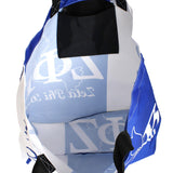 ZPB 1920 Blue White Large Shopper Tote for Women