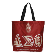 Load image into Gallery viewer, DST Sorority Crimson Large Shopper Tote for Women
