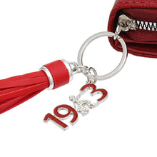 Cargar imagen en el visor de la galería, DST Sorority Red Tassel Keychain Zipper Wallet
