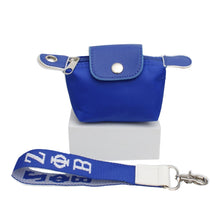 Load image into Gallery viewer, ZPB Sorority Blue Nylon Wristlet Strap Mini Pouch
