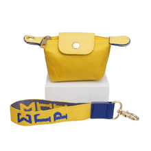Load image into Gallery viewer, SGRHO Soror Yellow Nylon Wristlet Strap Mini Pouch
