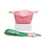 AKA Sorority Pink Nylon Wristlet Strap Mini Pouch