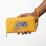 SGRHO Soror Long Yellow 1922 Patch Zipper Wallet