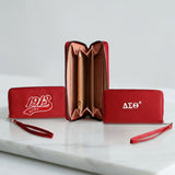 DST Sorority Long Red 1913 Patch Zipper Wallet