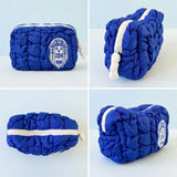 ZPB Royal Blue Crest Mini Quilted Puffy Pouch