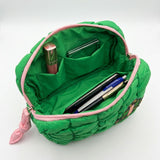 AKA Apple Green Crest Mini Quilted Puffy Pouch