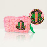 AKA Candy Pink Crest Mini Quilted Puffy Pouch
