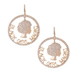 Gold Black Girl Magic Earrings