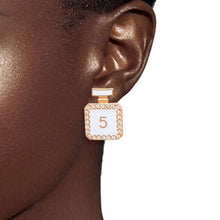 Load image into Gallery viewer, Glamorous Trio: Gold and White Chanel Earrings
