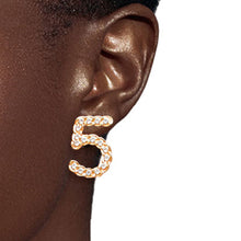 Load image into Gallery viewer, Designer-Inspired Gold Lady bag No.5 Charm Stud Earring Set
