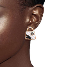 Load image into Gallery viewer, Designer-Inspired Gold Lady bag No.5 Charm Stud Earring Set
