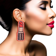 Load image into Gallery viewer, Red Lipstick Earrings
