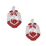 Red White Crest DST Studs