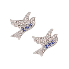 Cargar imagen en el visor de la galería, Silver Blue Dove Studs
