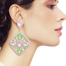Load image into Gallery viewer, AKA Light Pink Green Crystal Diamond

