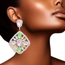 Load image into Gallery viewer, AKA Light Pink Green Crystal Diamond
