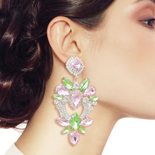 Load image into Gallery viewer, AKA Light Pink Green Crystal Heart
