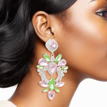 Load image into Gallery viewer, AKA Light Pink Green Crystal Heart
